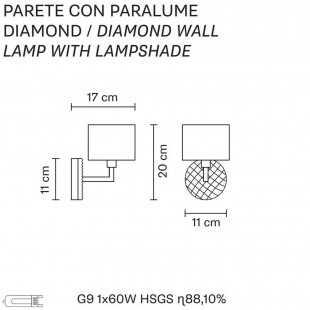 DIAMOND WALL LAMP BY FABBIAN