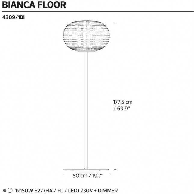 BIANCA FLOOR LAMP BY FONTANA ARTE
