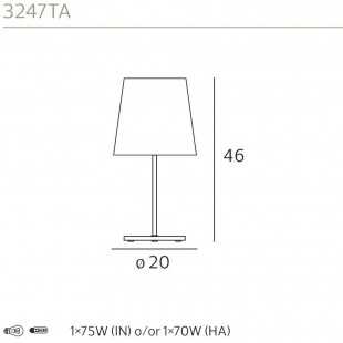 3247 LAMPE DE TABLE DE FONTANA ARTE