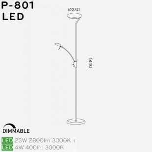 P-801 FLOOR LAMP LED BY PUJOL ILUMINACION