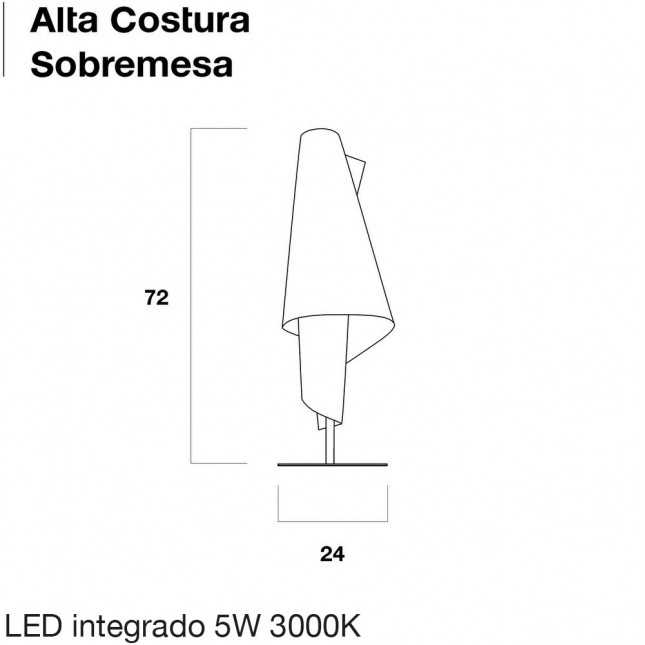 ALTA COSTURA LAMPE DE TABLE DE METALARTE