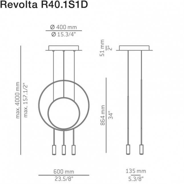 REVOLTA R40.1S1D DE ESTILUZ