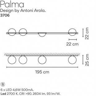 PALMA 3706 BY VIBIA
