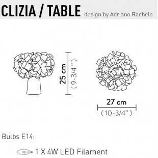 CLIZIA LAMPE DE TABLE DE SLAMP