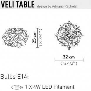 VELI TABLE LAMP COUTURE BY SLAMP