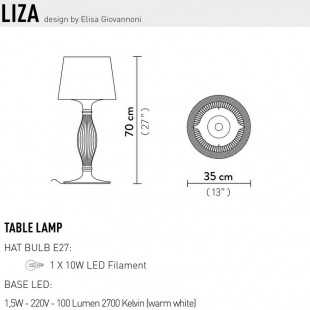 LIZA LAMPE DE TABLE DE SLAMP