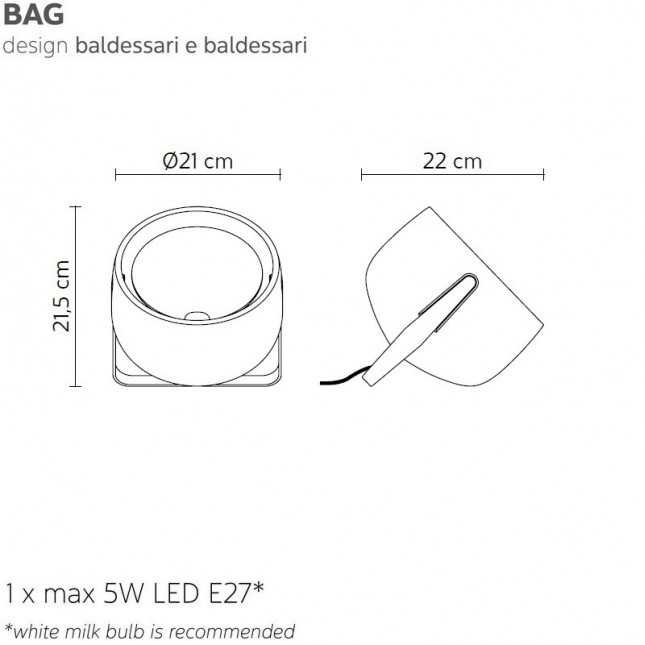 BAG TABLE LAMP BY KARMAN