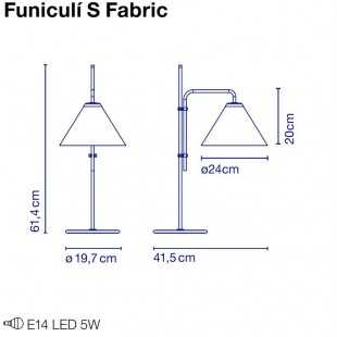 FUNICULI FABRIC TABLE LAMP BY MARSET