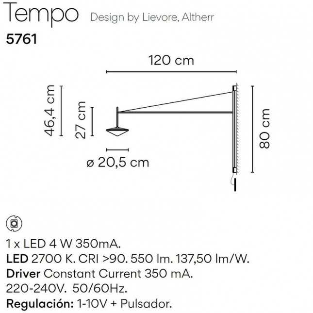 TEMPO WALL 5760 / 5761 BY VIBIA
