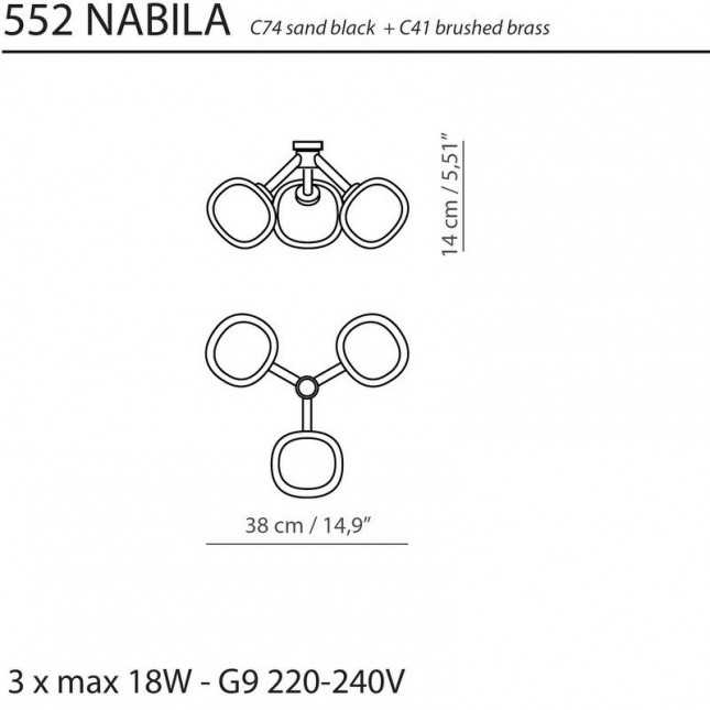 NABILA APPLIQUE / PLAFONNIER 552.73 DE TOOY