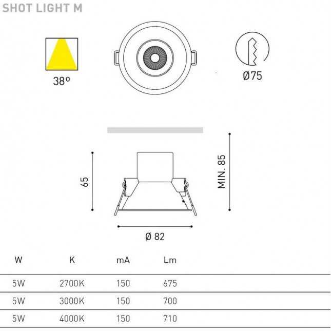 SHOT LIGHT M 5W DE ARKOS LIGHT