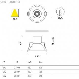 SHOT LIGHT M 5W BY ARKOS LIGHT