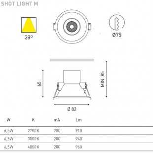 SHOT LIGHT M 6,5W BY ARKOS LIGHT