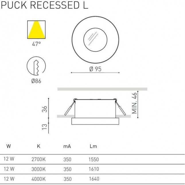 PUCK L RECESSED BY ARKOS LIGHT