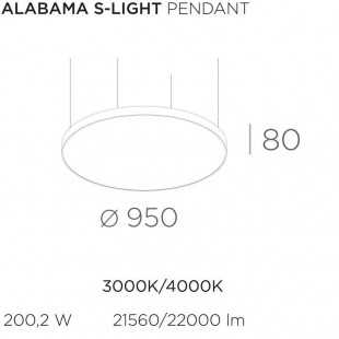 ALABAMA S-LIGHT PENDANT 95 BY BPM LIGHTING