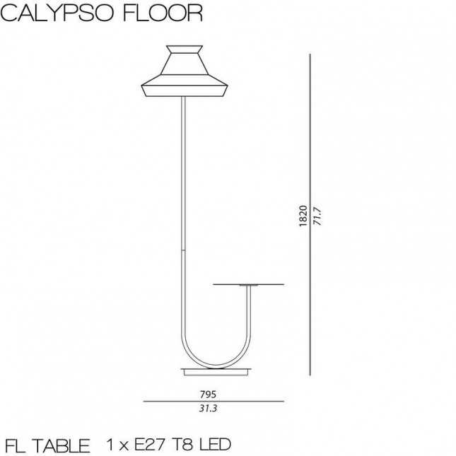 CALYPSO LAMPADAIRE GUADALOUPE OUTDOOR DE CONTARDI