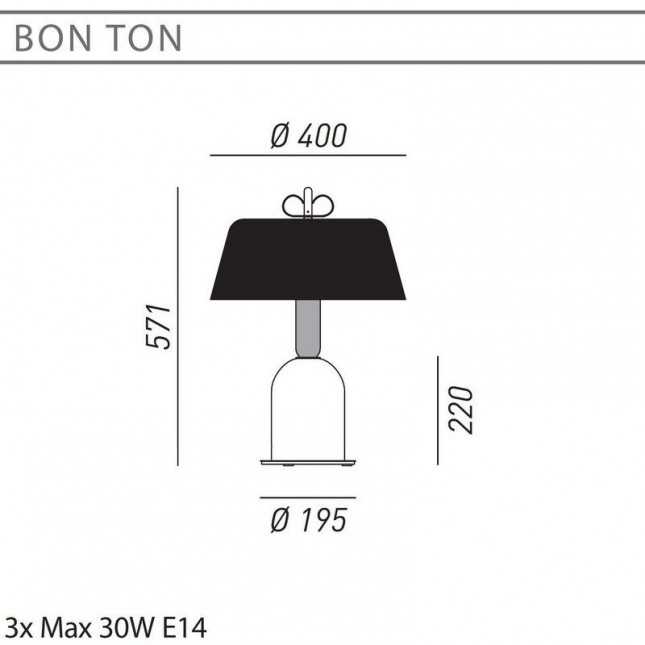 BON TON TABLE LAMP N6 BY IL FANALE