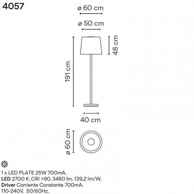 WIND FLOOR LAMP 4057 BY VIBIA