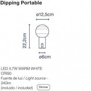 DIPPING LIGHT PORTABLE BY MARSET