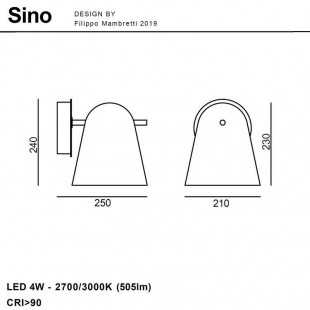 SINO WALL LAMP BY PRANDINA