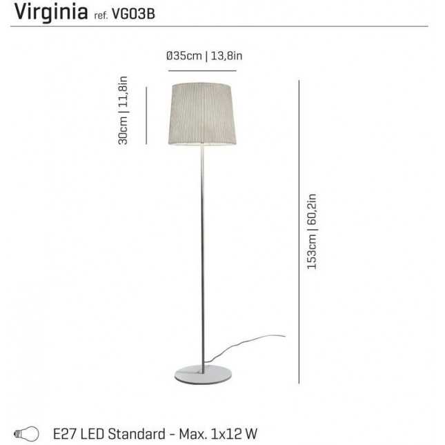 VIRGINIA FLOOR LAMP BY ARTURO ALVAREZ