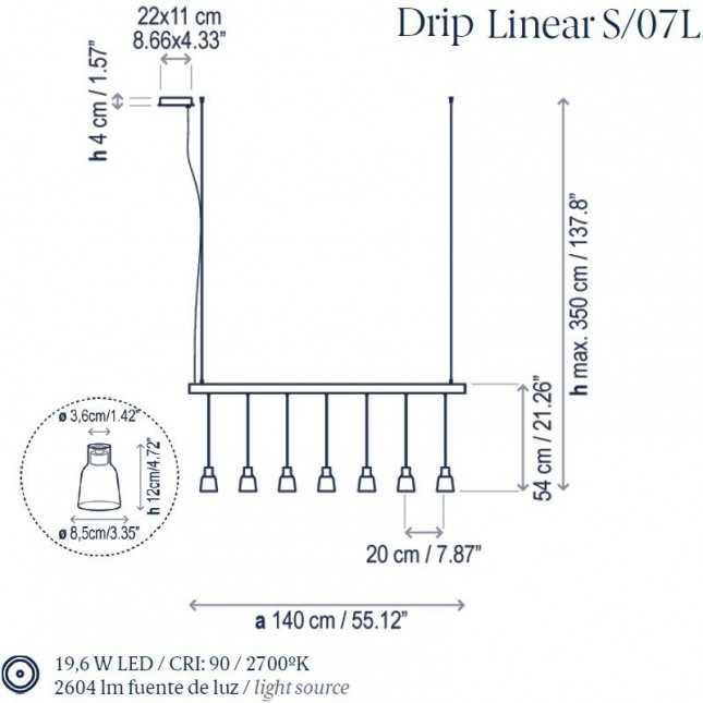 DRIP LINEAR S/07L BY BOVER