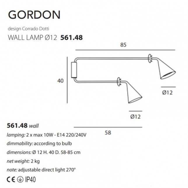 GORDON 561.48 APPLIQUE DE TOOY