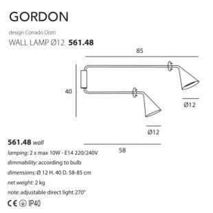 GORDON 561.48 APPLIQUE DE TOOY