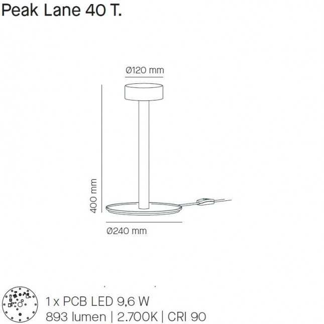 PEAK LANE TABLE LAMP BY MILAN ILUMINACION