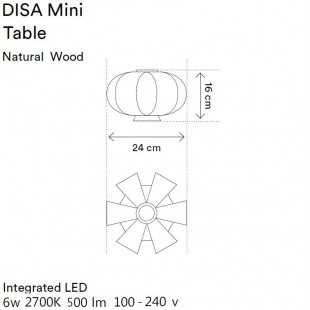 DISA MINI TABLE NATURAL WOOD BY TUNDS