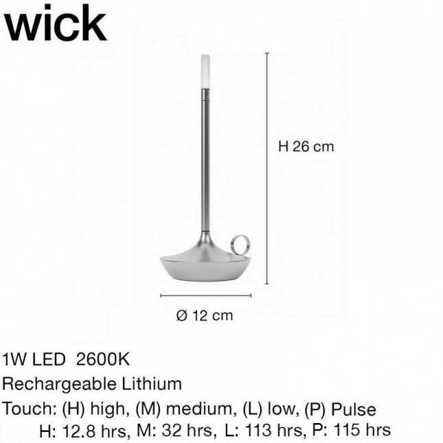 Graypants Wick Portable Table Lamp, White