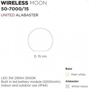 MOON WIRELESS BY UNITED ALABASTER