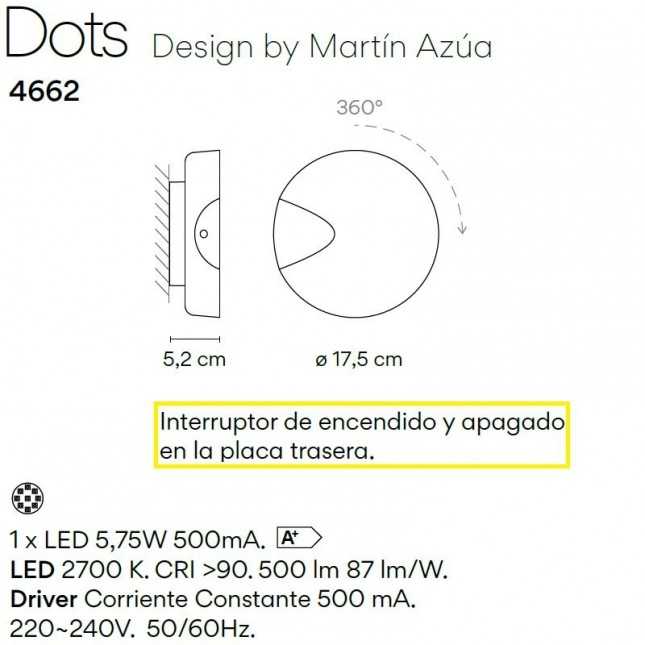 DOTS 4662 BY VIBIA
