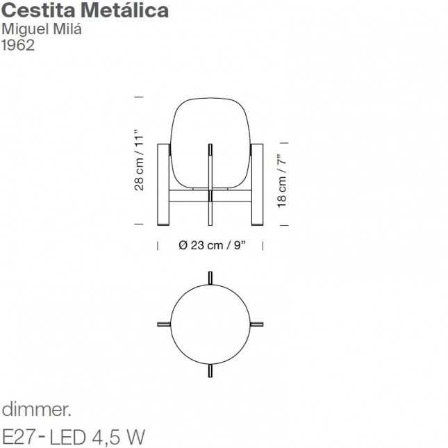 CESTITA METALICA BY SANTA & COLE