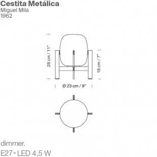 CESTITA METALICA BY SANTA & COLE