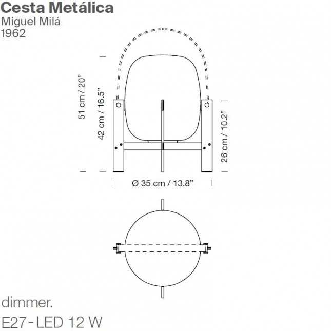 CESTA METALICA BY SANTA & COLE