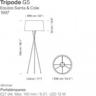 TRIPODE G5 BY SANTA & COLE