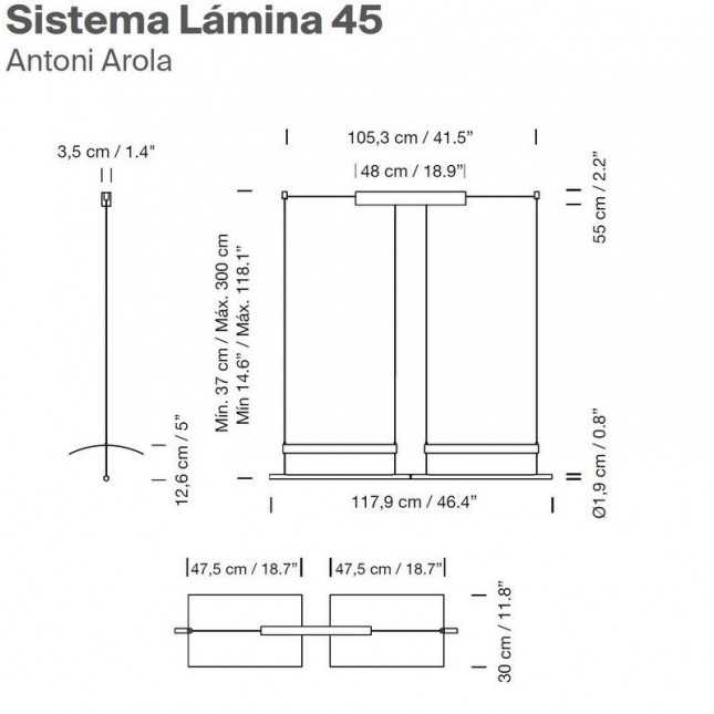 SISTEMA LAMINA 45 BY SANTA & COLE