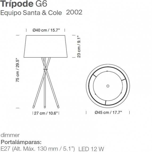 TRIPODE G6 BY SANTA & COLE